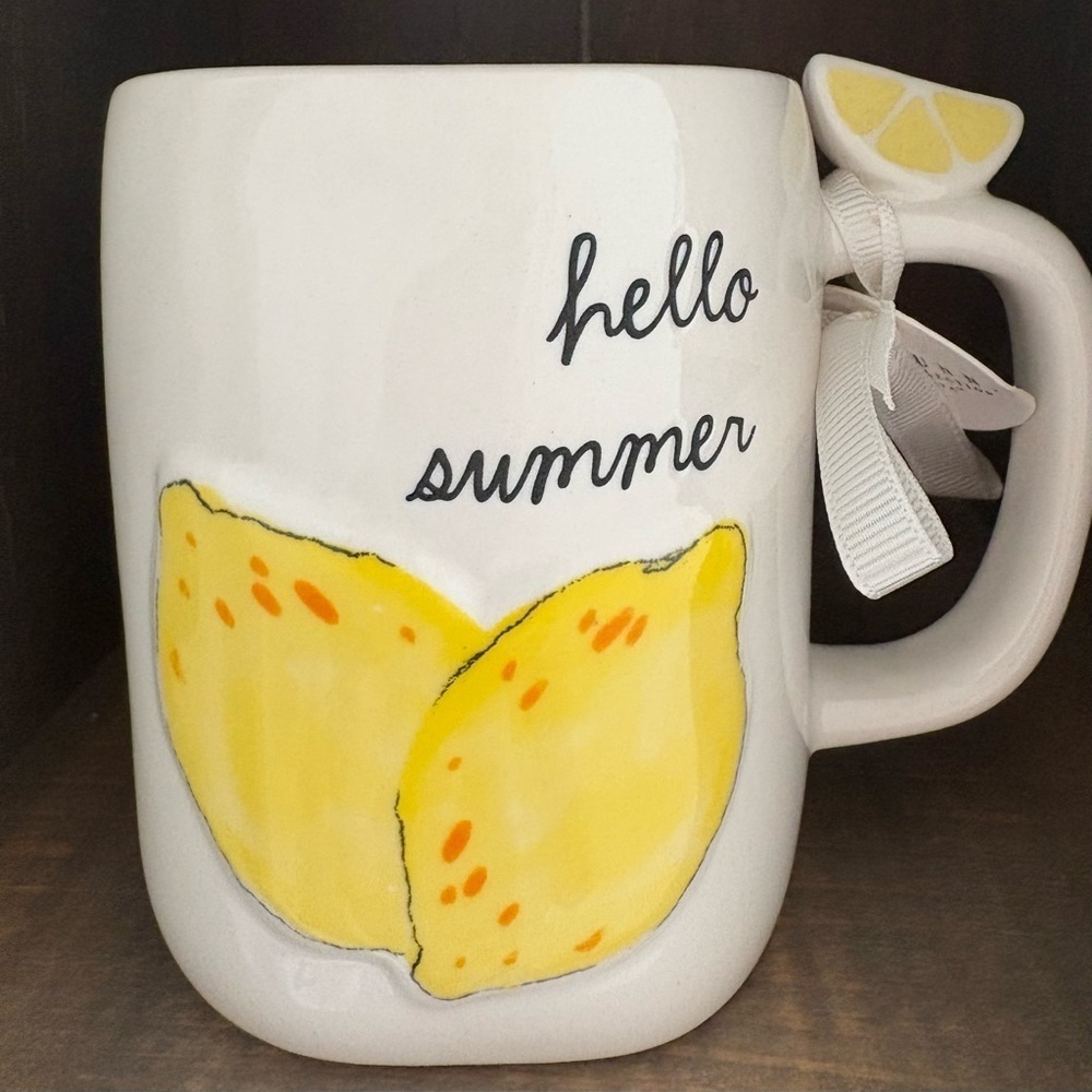 Rae Dunn White and Yellow Lemon Mug Dining